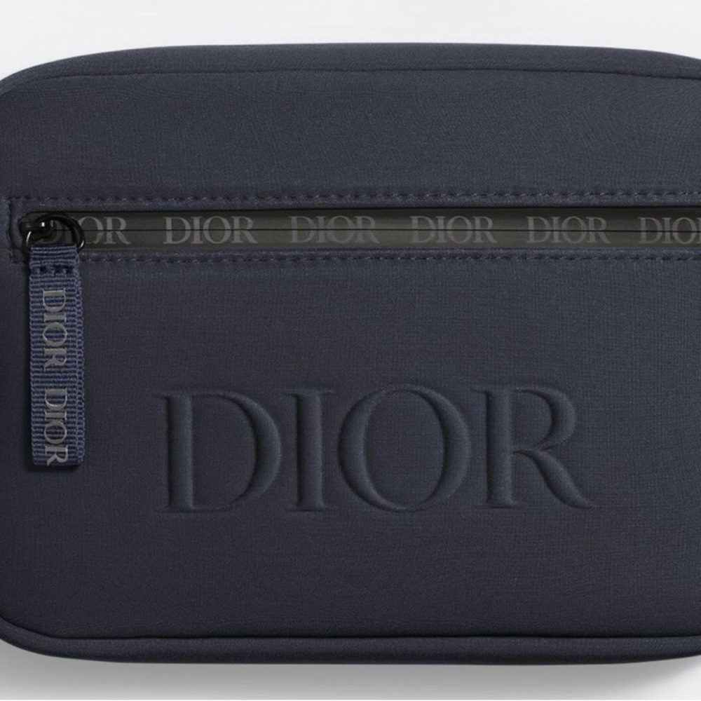 Dior Men's Dark Blue Toiletry Bag